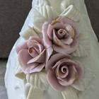 Vintage China Porcelain Rose Vase 8  Capodimonte French Style Granny Cottagecore