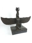 Unique Winged Isis Horus Statue Egyptian Deity Figurine Antique Egypt 