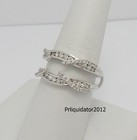 1 2ct Natural Diamond Solitaire Enhancer Wrap Insert Jacket Ring 14k White Gold