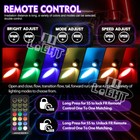 2pc For Sxs Can-am Polaris Rzr Laser Rgb Led Whip Light Whipless Antenna Atv Utv