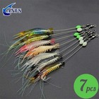 7x Luminous Fishing Bait Lure Artificial Shrimp Lures Soft Hook Prawn Bait Kit