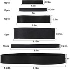 65 Pcs Black Rubber Bands Assorted Sizes 6 Sizes