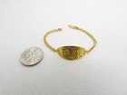 22k Yellow Gold Baht Fancy Baby Id Bracelet Child 3 5 Grams 4 5  Inch