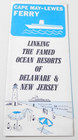 Deleware River   Bay Authority Cape May-lewis Ferry - Map -shore Resort Towns