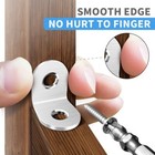 40pcs L Bracket Corner Brace Sets  Stainless Steel Corner Bracket  90 Degree Sil