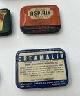 Lot Of 8 Vintage medicine Tins Advertising Drug Store Pharmacist Tablets Pills