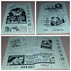 Vintage Movie Theater Flyers heralds For Coming Attractions