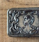 Antique Art Nouveau Embossed Victorian Design Match Safe Vesta Case Pill Box
