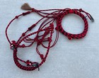 Red Charro Cabresto Bosalillo  Cotton Handmade Charro Bosal Reins Set