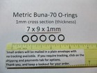 7mm Id X 9mm Od X 1mm Thick O-ring  Buna-70    Quan 5 