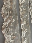 Victorian Ant  Lace Small Pieces As Found  7 Long Piece Unique Trim Edging 1890s
