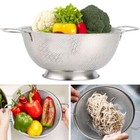 Prioritychef Colander  Stainless Steel Kitchen Strainer For Washing Rice Silver