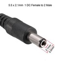 20cm 5 5 X 2 1mm 1 Dc Female To 2 Male Cable Extension Adaptor For Cctv Camera