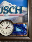 Vintage Busch Beer Western 3d Scene Wall Clock 13 5x13 5    Sign Advertising Aa