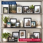 9x12 Picture Frame Set Of 2  Black Engineered Wood Frame For 9 By 12 Inch Pictur