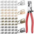 60 Sets Key Fob Hardware - 1  Keychain Kit With Pliers For Wristlet   Lanyard Ma