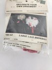 Vtg Merri Mac Tiny Treasure Ornament Kit Large White Lace Snowball  83-14 New