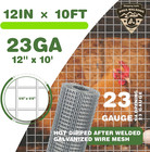 Hardware Cloth 1 4  Galvanized Wire Mesh Roll 12  X 10   23 Ga  For Fencing