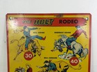 Vintage Tim Holt Rodeo Target Pistol Range Western Double Sided Game Metal Sign