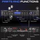 Pyle Pda7bu 5-channel Bluetooth Amp Receiver 200w Rack Mount Usb Sd Aux Fm Mic