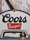Vintage Coors Porcelain Sign Rare Old Banquet Colorado Beer Alcohol Beverage 