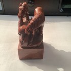 Vintage Chinese Carved Soapstone Sculpture Horse Stamp