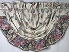 Wamsutta Vintage Valance Curtain Half Round Scalloped Shabby Farm Cottage Set 2