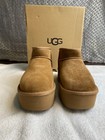 Ugg Classic Ultra Mini Platform Boots Women 8 Tan Shearling Cozycore Y2k Clean