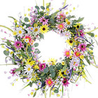 28 Inch Spring Summer Wreaths For Front Door Large Spring Summer Wreath With 