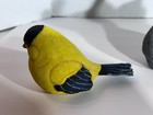 Two Yellowfinch Bird Figurines Resin Statue Birds  4  Tall