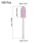 8mm Abrasive Stone Points Tapered Corundum Grinding Head 1 8 Inch Shank 100 Pcs
