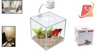 Glass Aquarium Betta Kit 0 9 Gallon Modern Square Fish Tank With Led Light