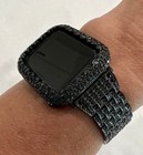 Black Apple Watch Band 38-49mm Ultra Stainless Or Apple Watch Cover Lab Diamond