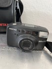 Vintage Pentax Iq Zoom 140 35mm Film Point   Click Camera  W  Bag