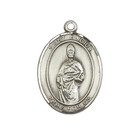 Medium Sterling Silver Saint Eligius Medal Pendant 24  Endless Chain Necklace