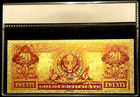 1865  20 Bill U s  Gold Certificate 24k Gold Banknote In Protective Sleeve W Coa