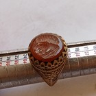 Stunning Rare Roman Era Bronze Ancient Ring With Beautiful Engraved Authentic