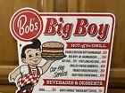 Bobs Big Boy Sign Menu Metal Food Drink Hamburger Vintage Style Wall Decor