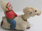 Vintage 1940 s Occupied Japan Celluloid Wind-up Mechanical Toy Donkey W  Rider