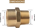 4 Pack G 1 2  bsp  Female Thread To Us 1 2 Npt Male Thread Brass Pipe Fitting Ad