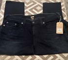 True Religion Men   s Black Dark Wash Slim Skinny Denim Jeans 5-pocket Nwt 42x34