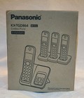 Panasonic Kx-tgd864w 4 White Cordless Phones W  Answering Machine  Bluetooth Nib