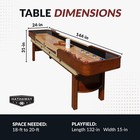 Hathaway Merlot 12 Ft Shuffleboard Table For Family Arcade Game Room - With