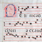 Illuminated Manuscript Choirbook Leaf Spain C 1525-50   Large Initials