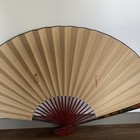 Vintage Chinese Lacquered Bamboo Giant Wall Art-decoration Chinoiserie Fan