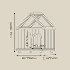 Transparent Roof Pet House W Floral Carving Cedar Indoor Shelter