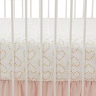 Lambs   Ivy Confetti White With Gold Hearts 100  Cotton Baby Fitted Crib Sheet