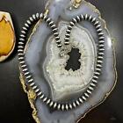 Navajo Pearl Saucer Beads 9 Mm Sterling Silver Necklace 20  For Women
