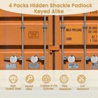 2 Pack Hidden Shackle Padlock Keyed Alike Heavy Duty Trailer Puck Padlocks An   