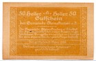 1922 Austria Steinakirchen Notgeld 50 Heller Note  4128 